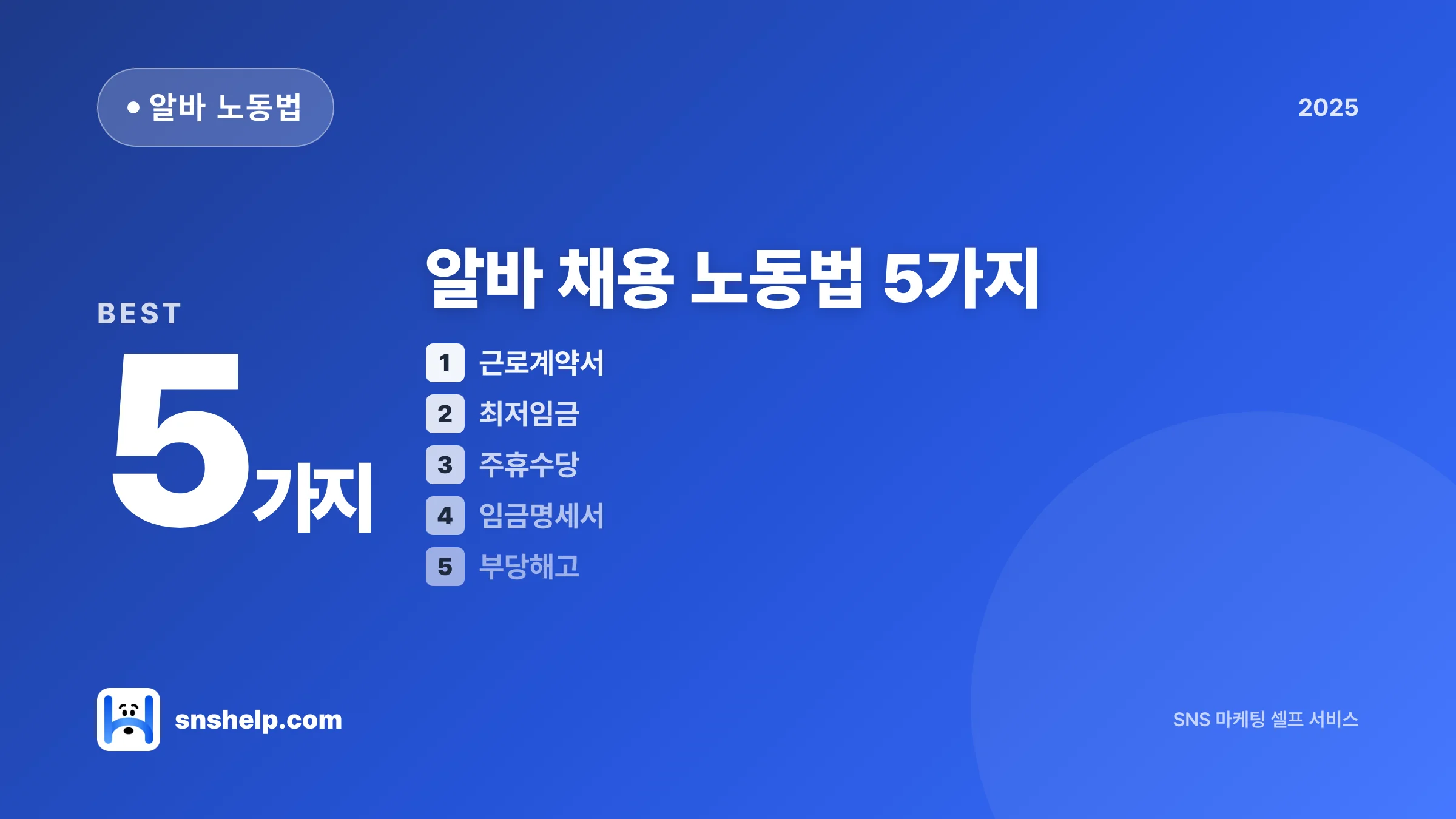 주휴수당 지급 조건 — 알바 채용 사장님이 꼭 알아야 할 노동법 5가지