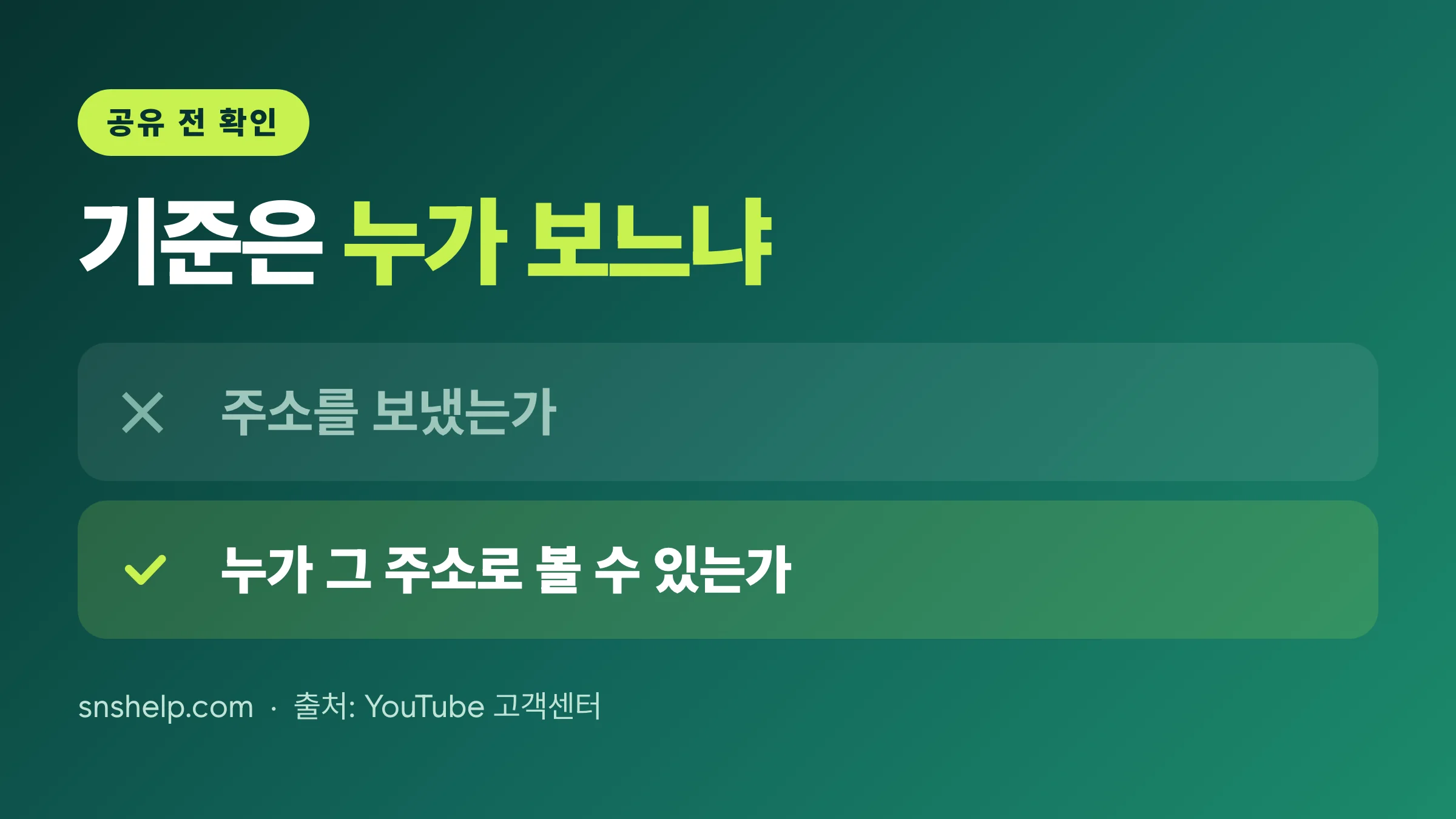 유튜브 일부 공개와 비공개 차이: 링크 공유 전에 확인할 것